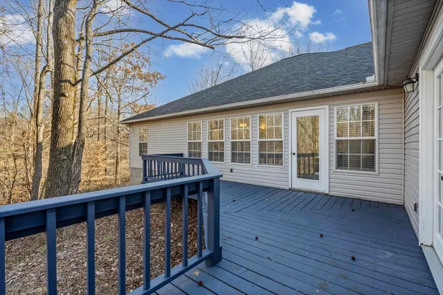 a view of wooden deck