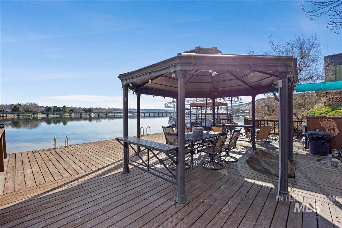 40 Bell Rapids Road Hagerman, ID 83332 - Photo 36 of 50 Dock with a gazebo and a deck with water view