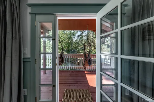 a view of a balcony