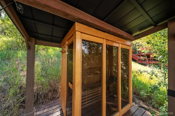 a view of a porch