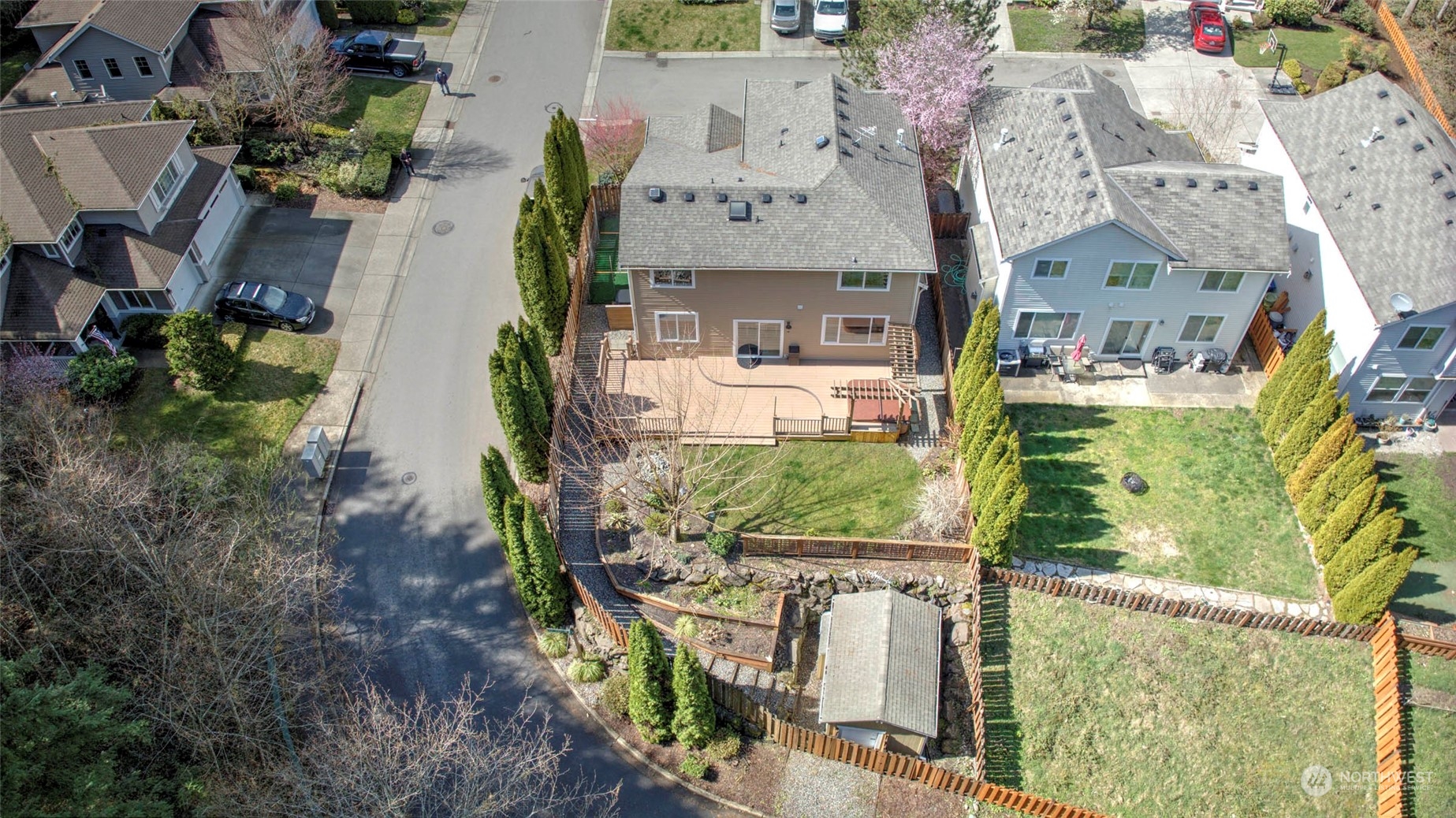 28120 Maple Ridge Way Southeast Maple Valley, WA 98038 - Photo 35 of 36 an aerial view of residential houses with outdoor space