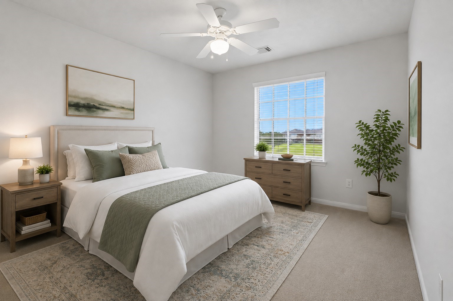 13806 Cove Landing Lane Rosharon, TX 77583 - Photo 28 of 44 This secondary bedroom offers generous floor space, natural light, and a ceiling fan for added comfort.**Virtually staged