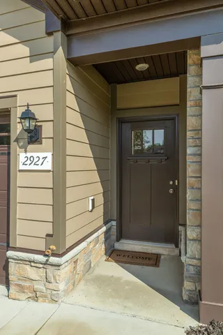 a view of a entryway door of the house