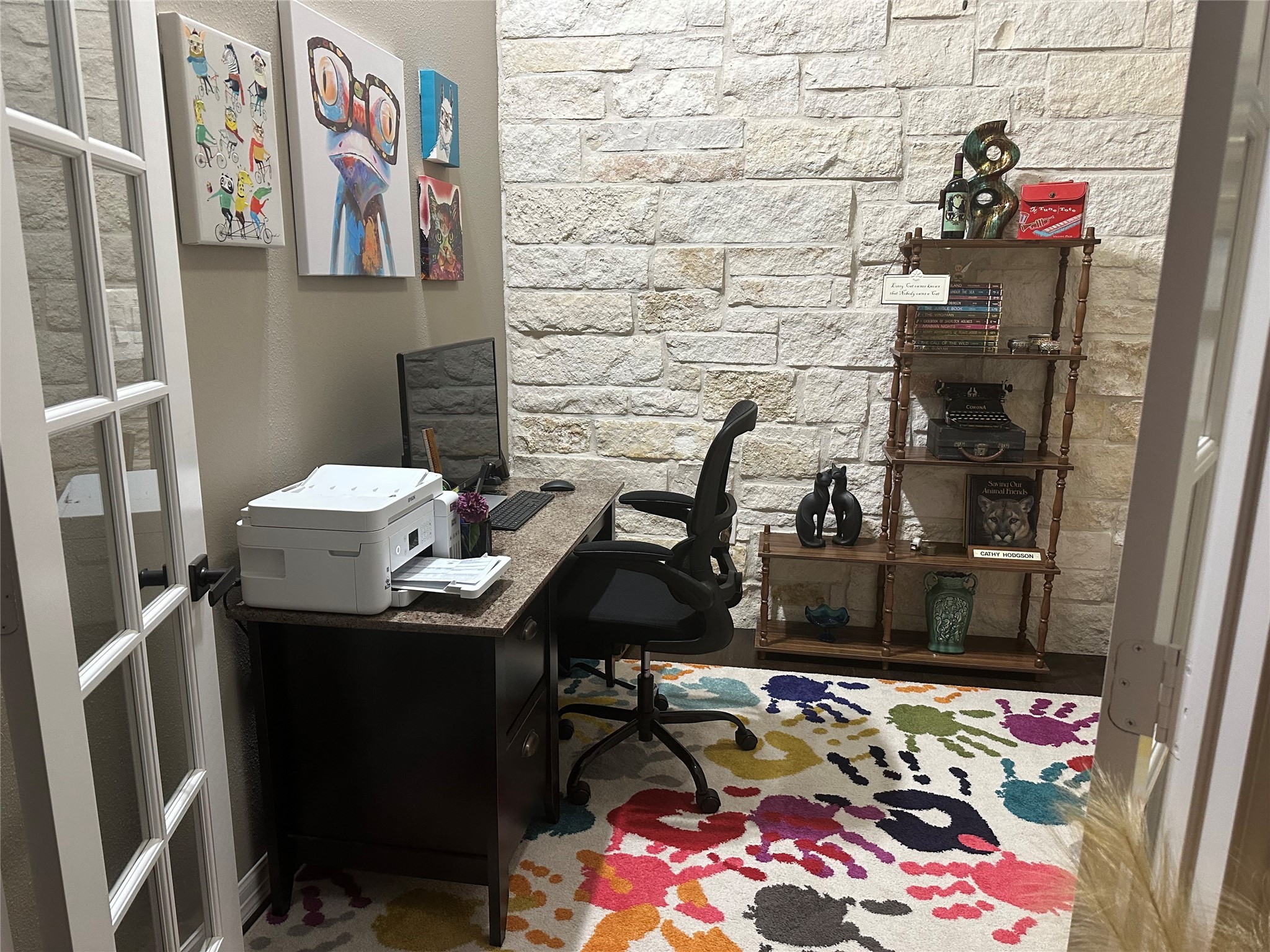 200 Harbor Run Drive Coldspring, TX 77331 - Photo 9 of 50 A peek at the brick wall. the exterior wall is curved. (See previous photo.)