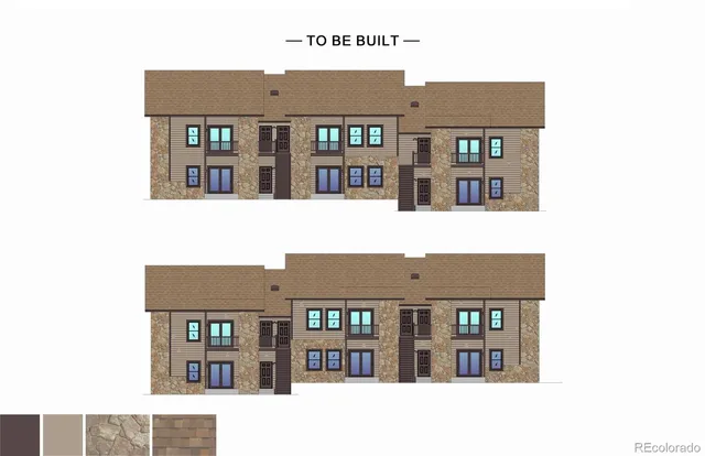 a front view of a building