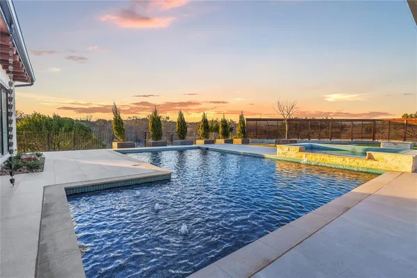 swimming pool view from a balcony