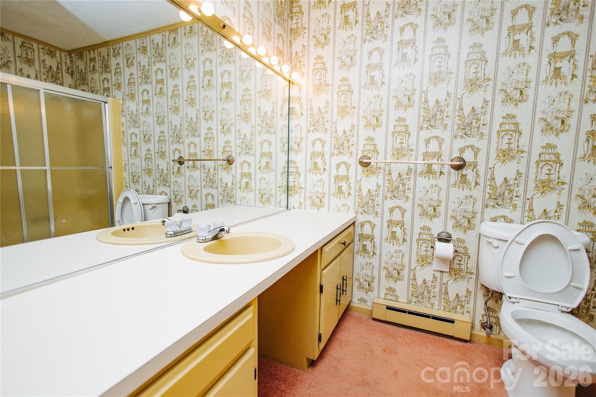 205 Bond Street Marion, NC 28752 - Photo 12 of 37 a bathroom with a sink a toilet and shower
