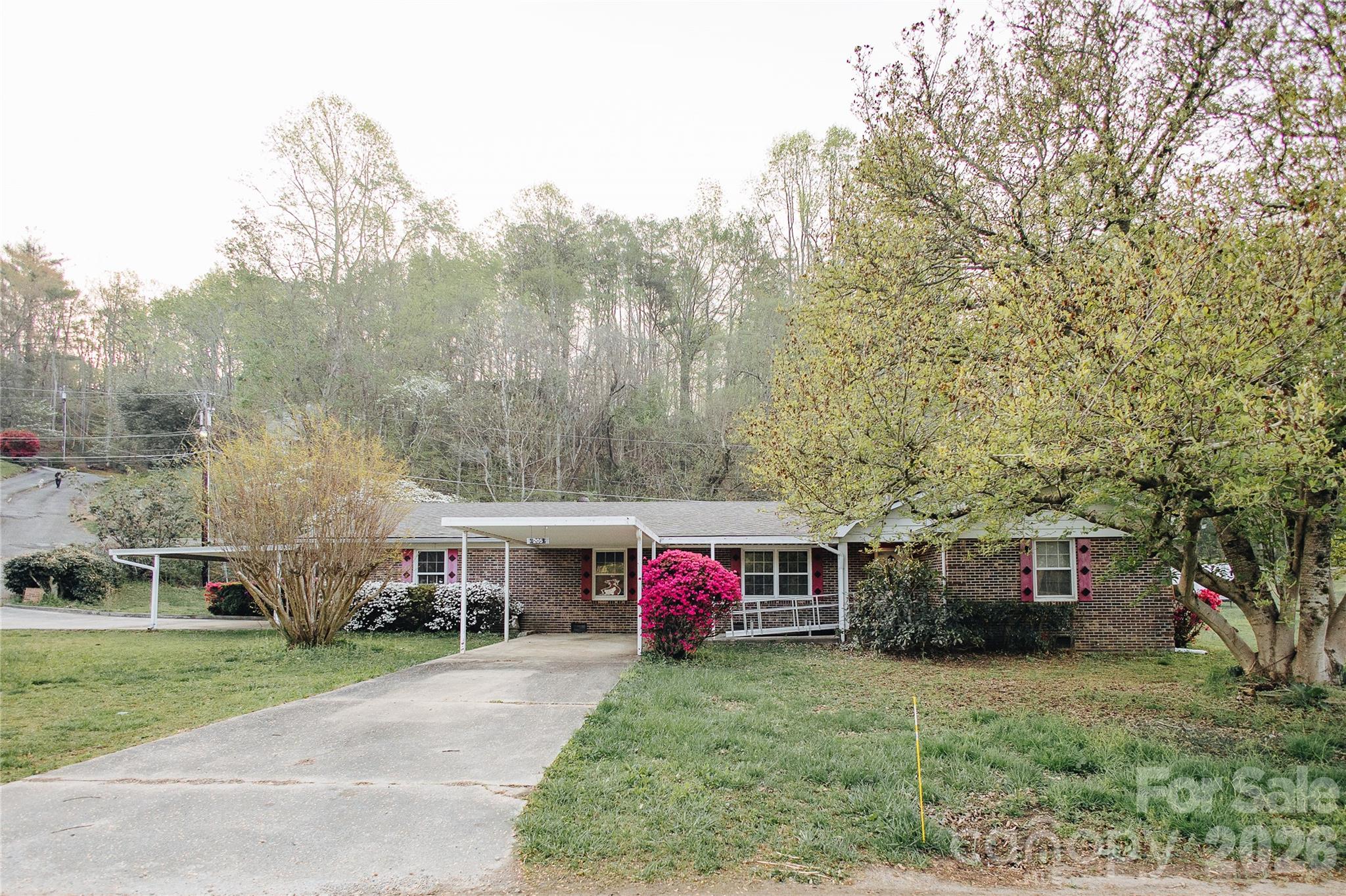 205 Bond Street Marion, NC 28752 - Photo 37 of 37 a view of a house with a backyard