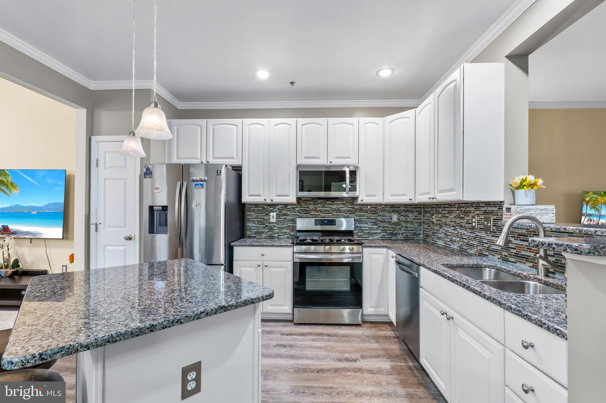 1067 Campbell Meadows Road Owings Mills, MD 21117 - Photo 5 of 32 a kitchen with stainless steel appliances granite countertop a sink stove and refrigerator