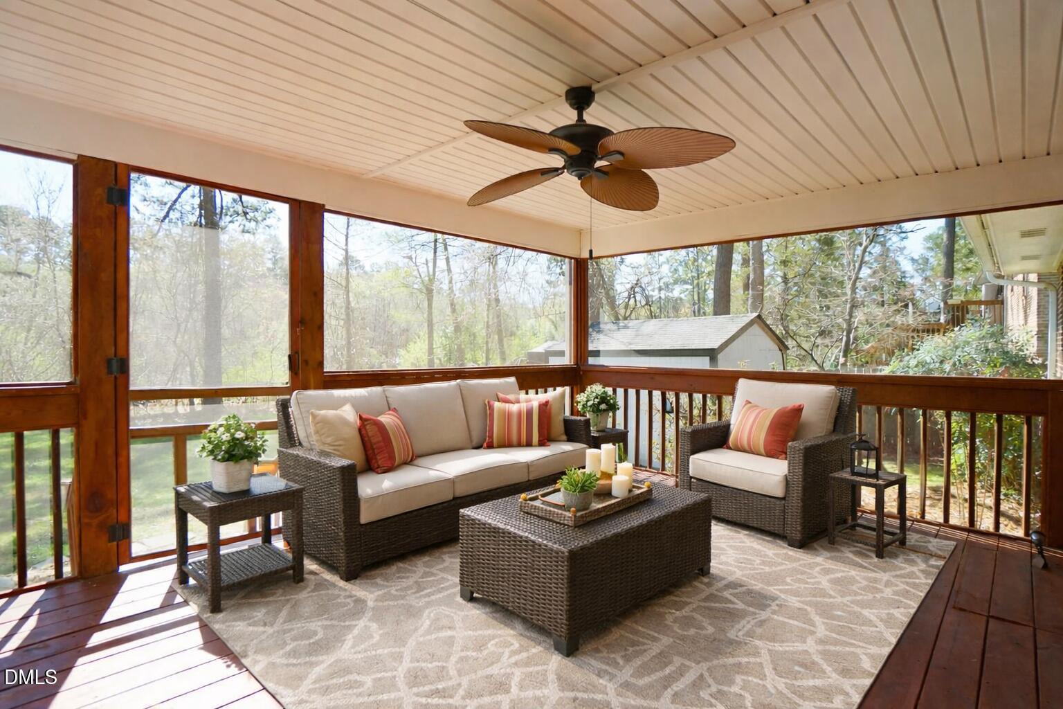 3916 Ingram Drive Raleigh, NC 27604 - Photo 25 of 32 Screened porch with wooded view