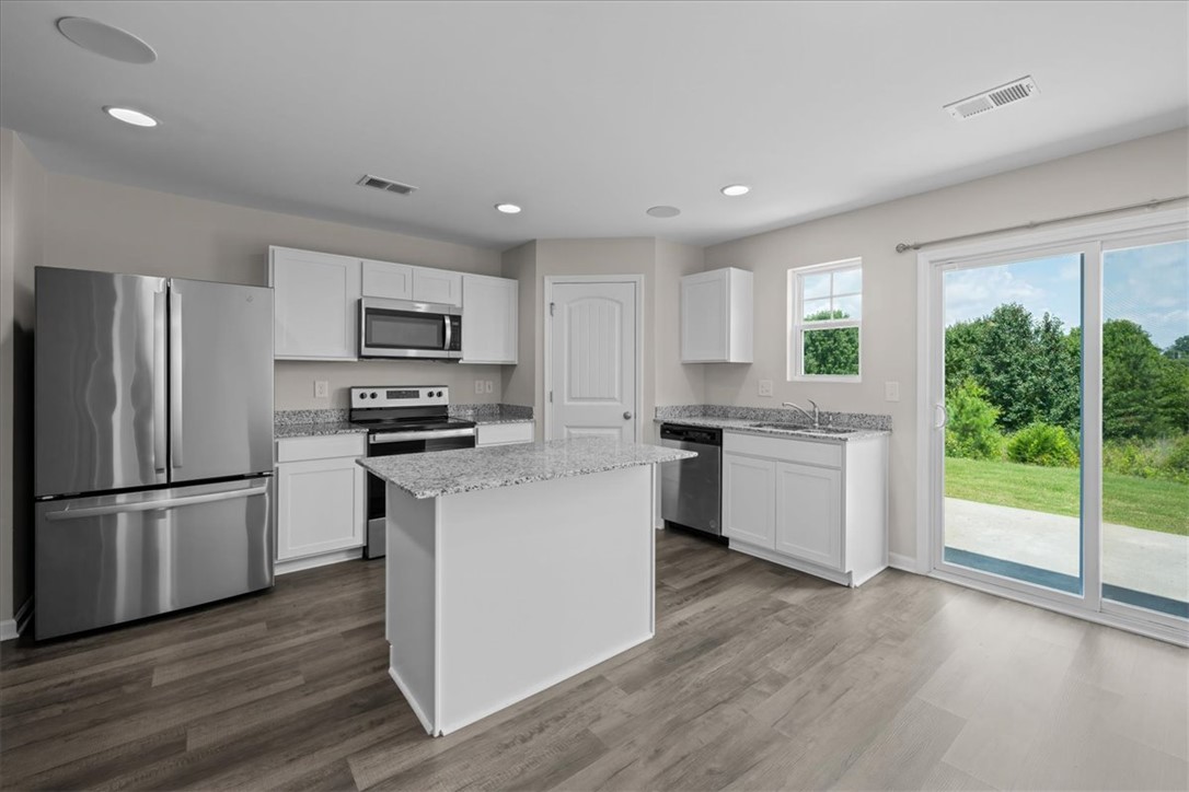 115 Adger Road Pendleton, SC 29670 - Photo 10 of 36 A well-lit kitchen with sleek appliances and abundant counter space offers direct access to a verdant outdoor area.