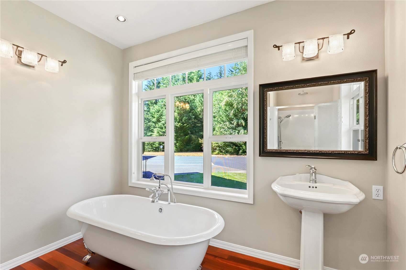 9109 Rich Road Southeast Olympia, WA 98501 - Photo 28 of 40 a bathroom with a sink and a mirror