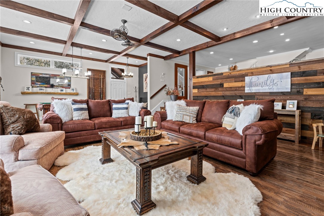 123 St Andrews Road Beech Mountain, NC 28604 - Photo 25 of 50 a living room with furniture and wooden floor