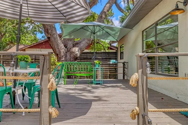 a view of outdoor space and deck