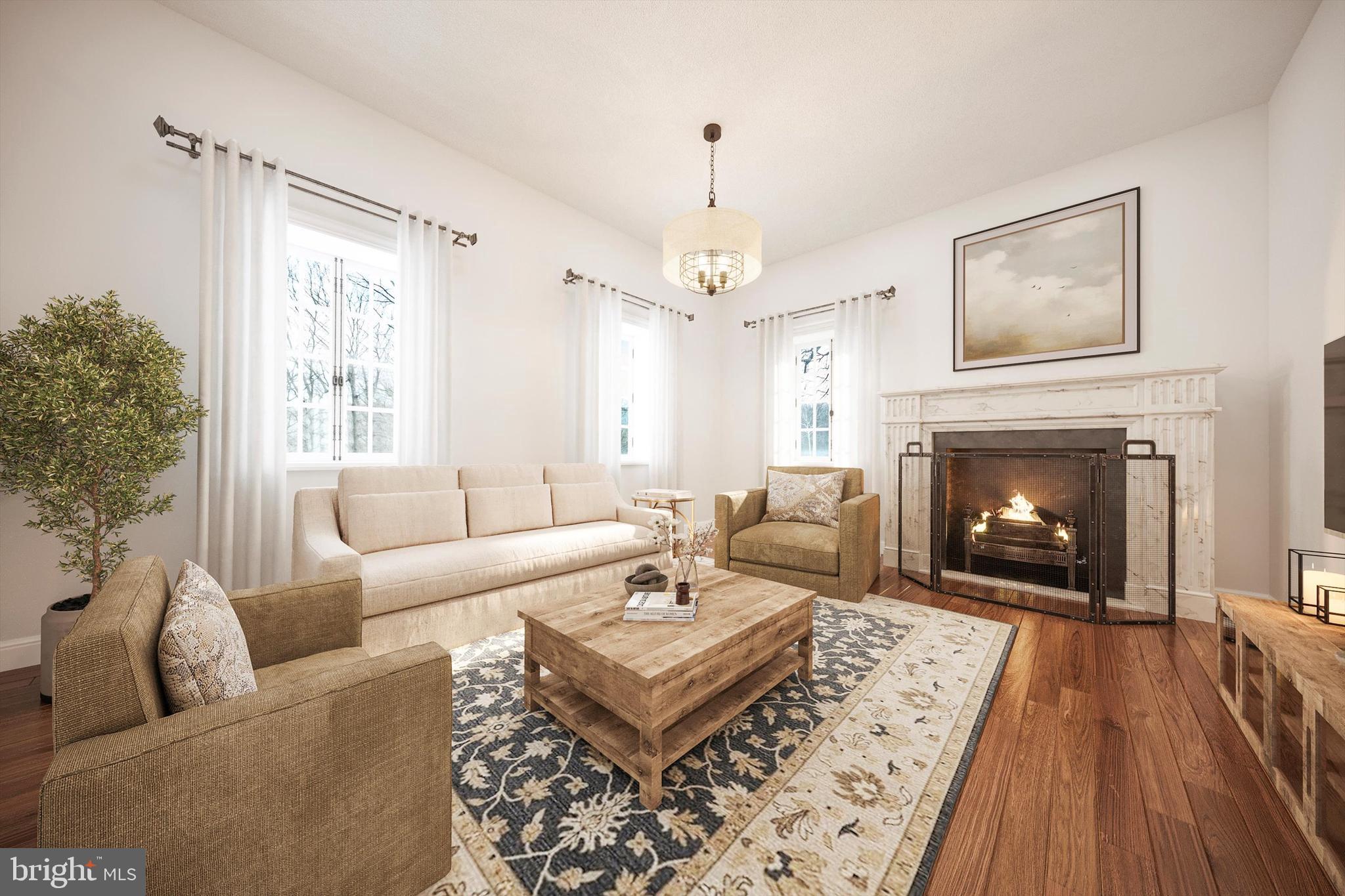 2820 Milt Summers Road Middletown, MD 21769 - Photo 26 of 88 a living room with furniture and a fireplace