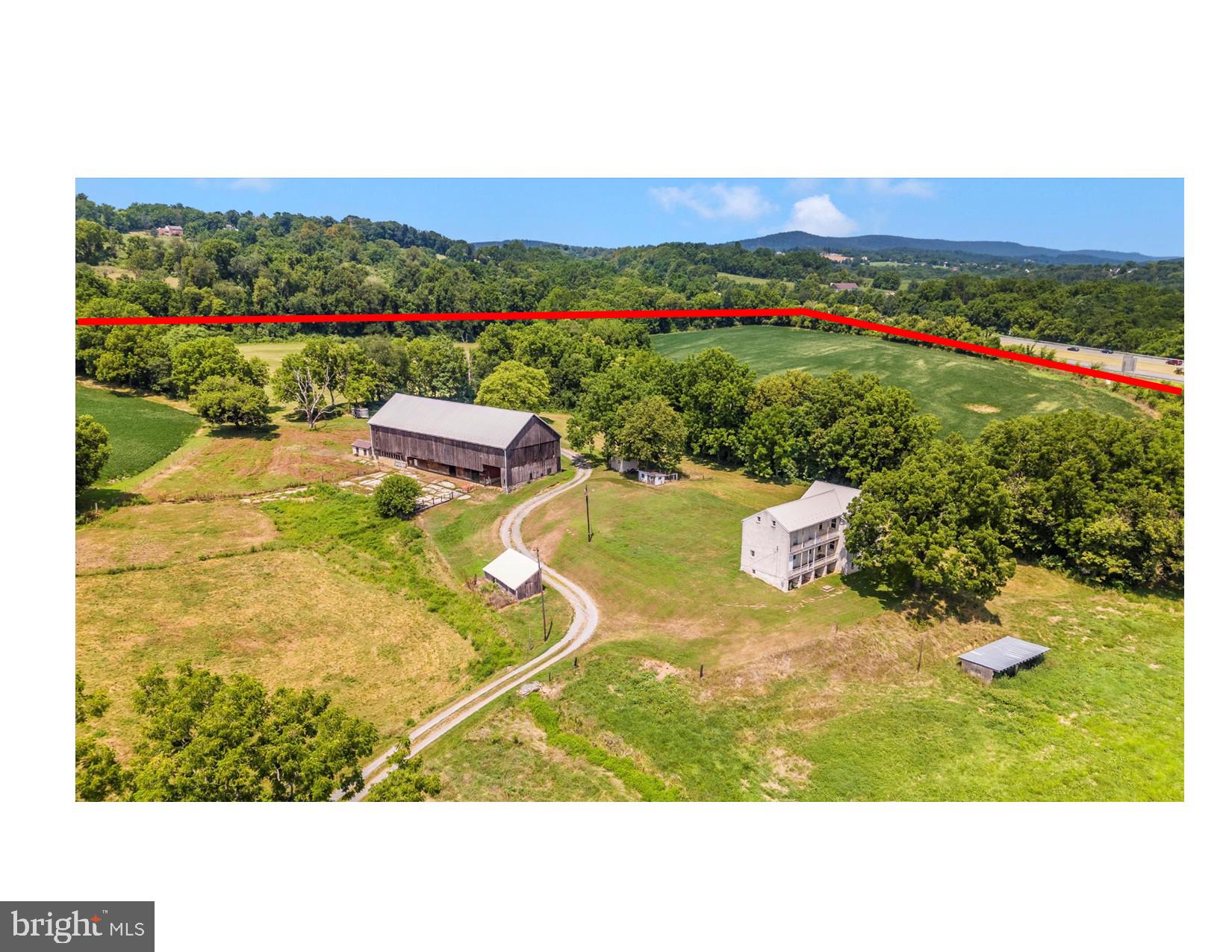 2820 Milt Summers Road Middletown, MD 21769 - Photo 8 of 88 aerial of curtilage looking N with apprx prop line