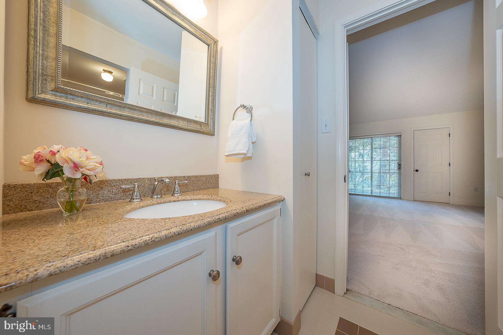 189 Valley Stream Lane Chesterbrook, PA 19087 - Photo 16 of 22 a bathroom with a granite countertop sink and a mirror