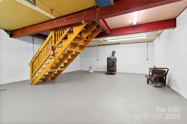 a view of hallway with stairs