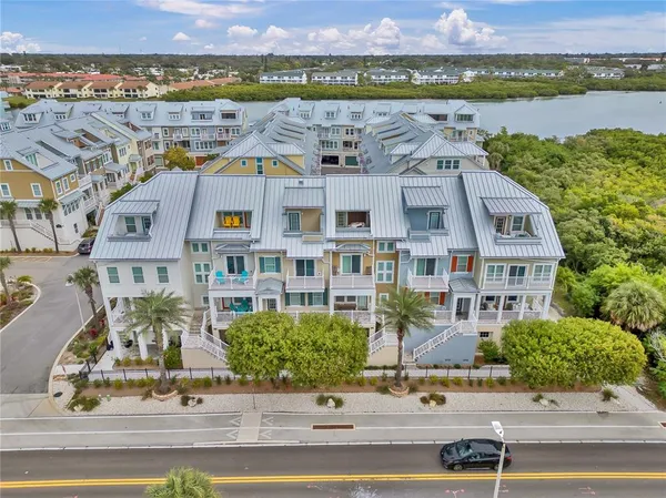 an aerial view of multiple house