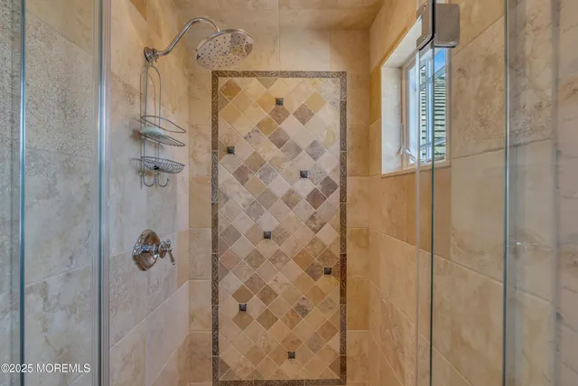 a view of a lake with a yard