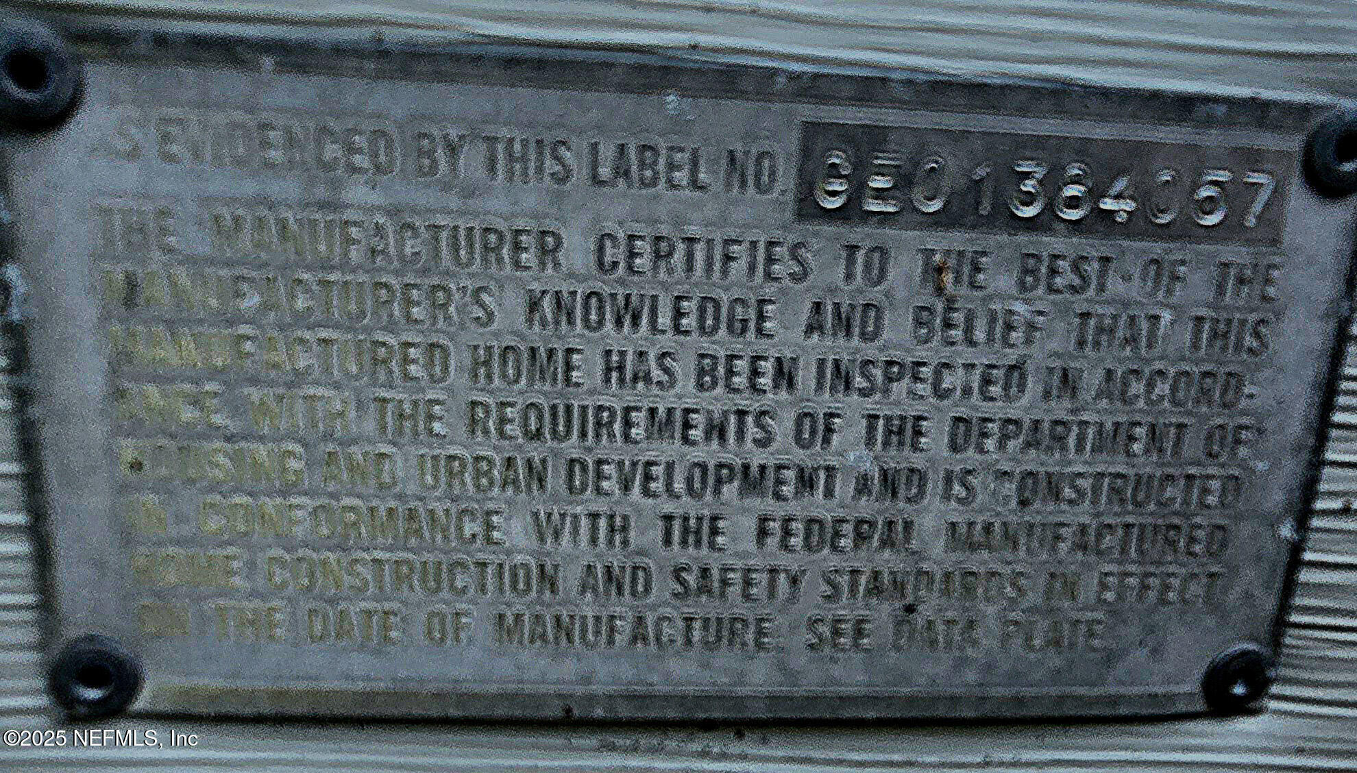 11325 Young Road, Unit 1 Jacksonville, FL 32218 - Photo 32 of 32 HUD Label 2