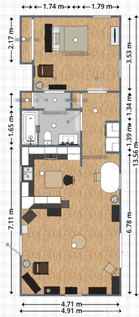 32068 Anna Marie Lane Bonsall, CA 92003 - Photo 54 of 54 Floorplan of Separate ADU (tenant occupied so photos pending)