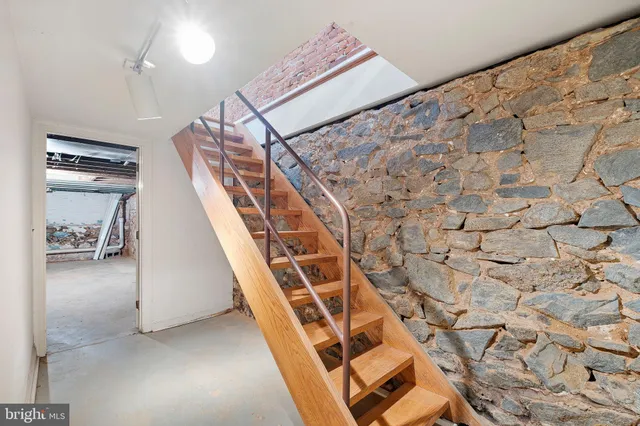 a view of an entryway with staircase