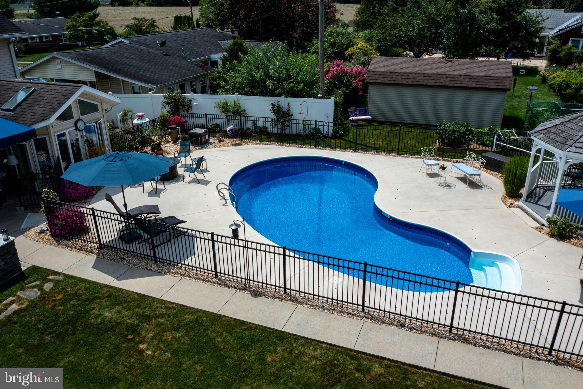 3 Runyon Road Hummelstown, PA 17036 - Photo 61 of 62 Aerial View - Kidney Shaped Pool