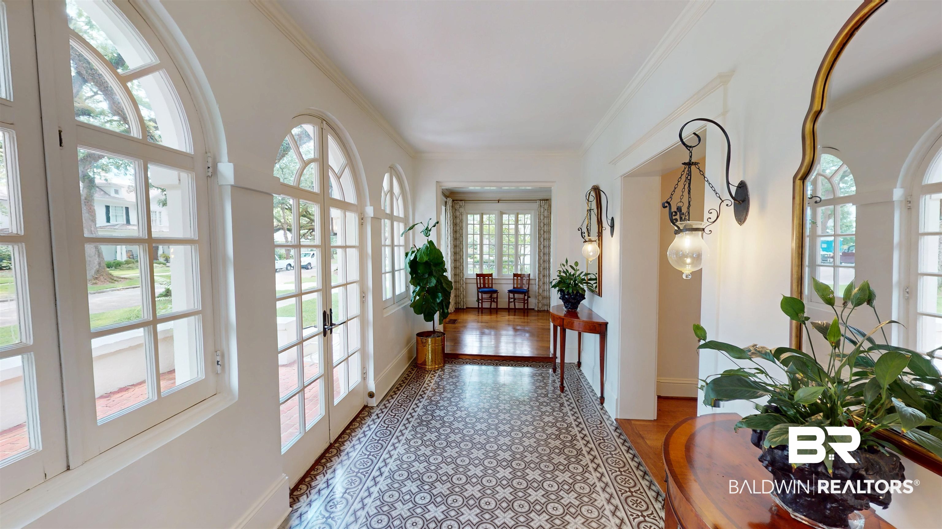 211 Lanier Avenue Mobile, AL 36607 - Photo 5 of 73 Doorway to outside with french doors and ornamental molding