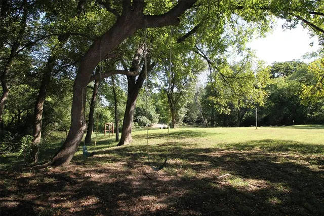 a view of yard with trees