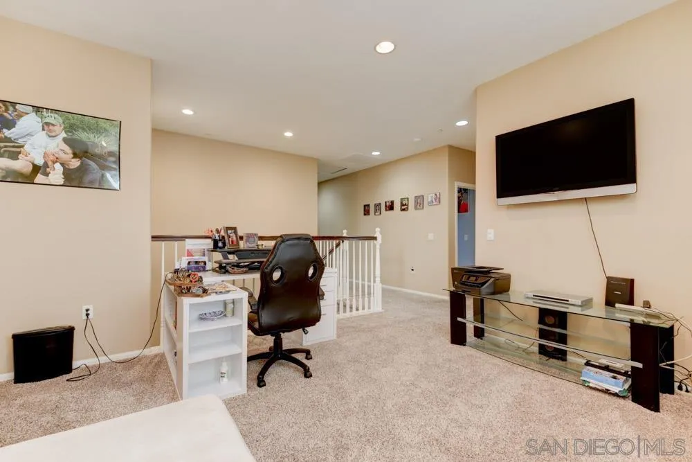1145 Los Senderos Drive Santee, CA 92071 - Photo 15 of 30 a view of a livingroom with workspace and a flat screen tv