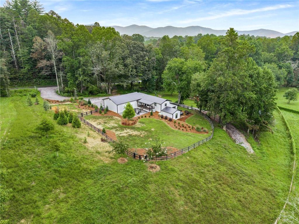 8393 Boardtown Road Ellijay, GA 30540 - Photo 45 of 54 a view of a lake with a mountain and a forest