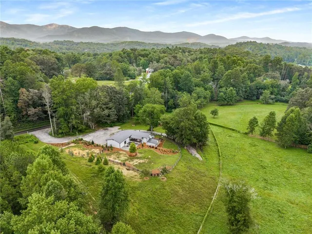 a aerial view of a house