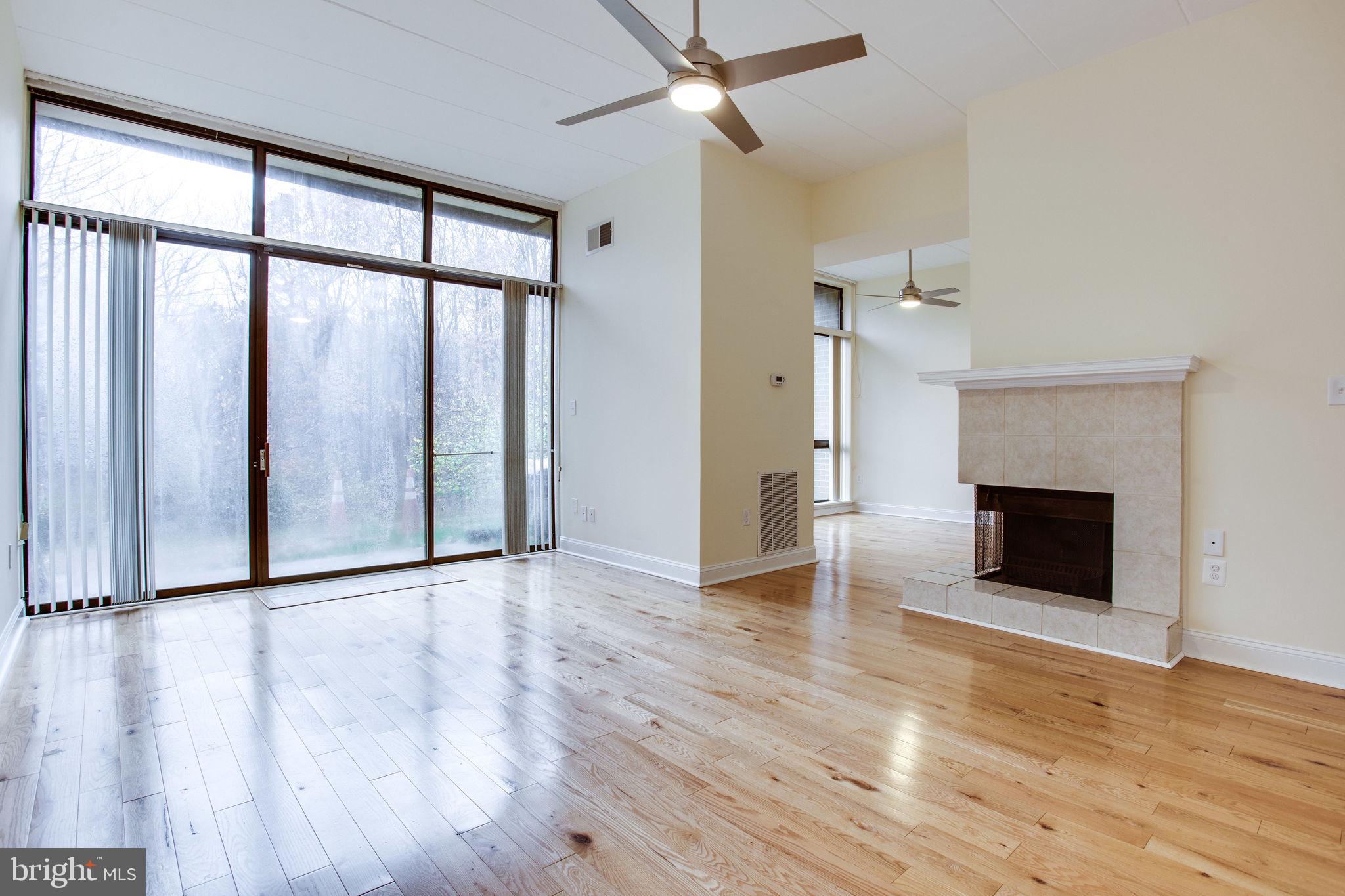 11556 Rolling Green Court, Unit 101 Reston, VA 20191 - Photo 4 of 30 Living Room with two sided fireplace