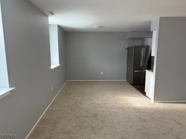 an empty room with closet