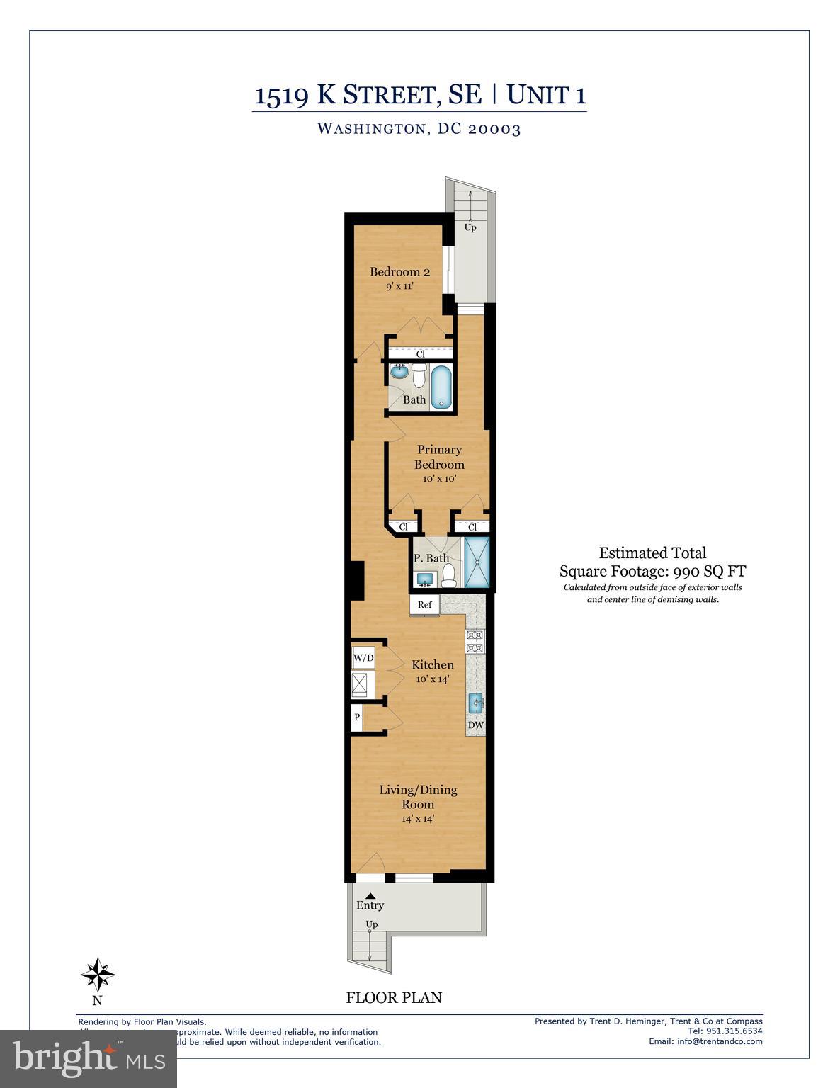 1519 K Street Southeast, Unit 101 Washington, DC 20003 - Photo 17 of 17 Unit floor plan