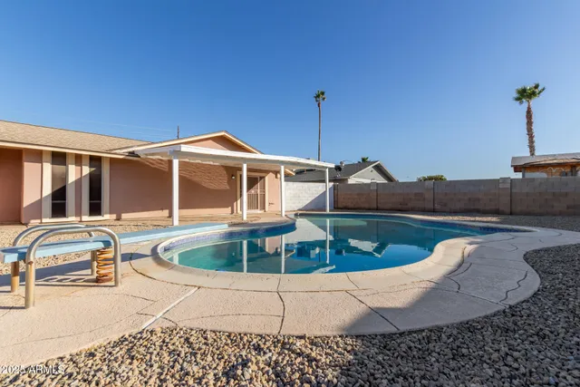 a backyard of a house