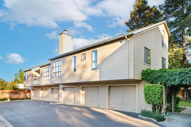 a view of a house with a garage