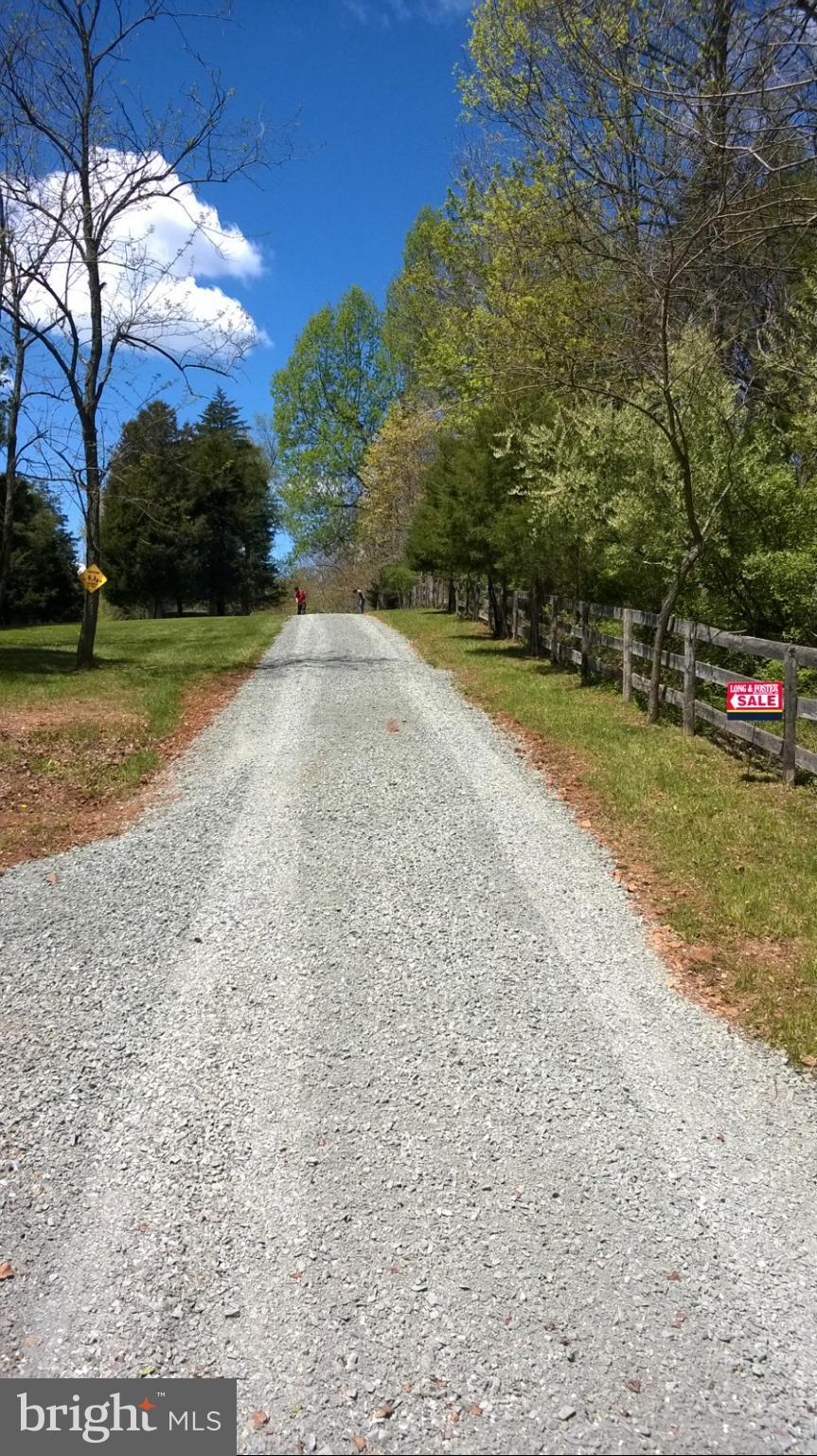 Private drive leading to the lot