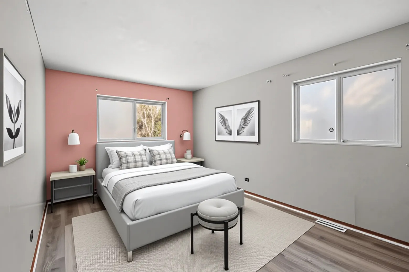 18945 West Old Plank Road Grayslake, IL 60030 - Photo 12 of 21 a bedroom with a bed and a night stand