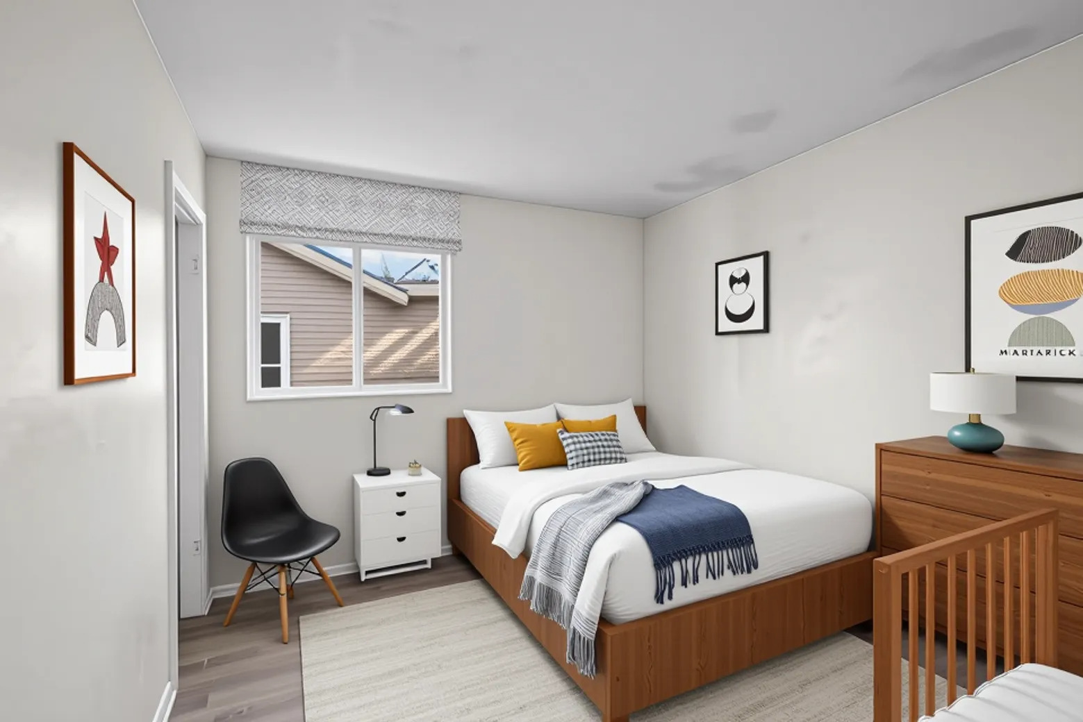 18945 West Old Plank Road Grayslake, IL 60030 - Photo 14 of 21 a bedroom with a bed chair and a window