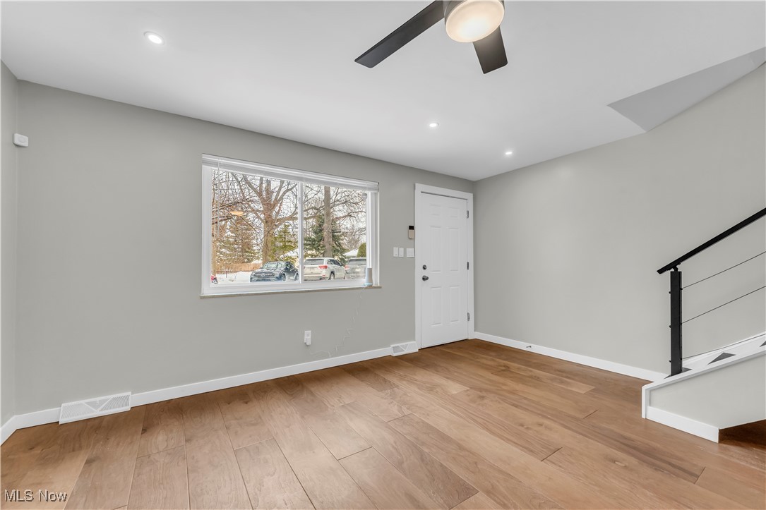 797 Babbitt Road, Unit 15 Euclid, OH 44123 - Photo 4 of 22 Entryway featuring light wood-type flooring, recessed lighting, and ceiling fan