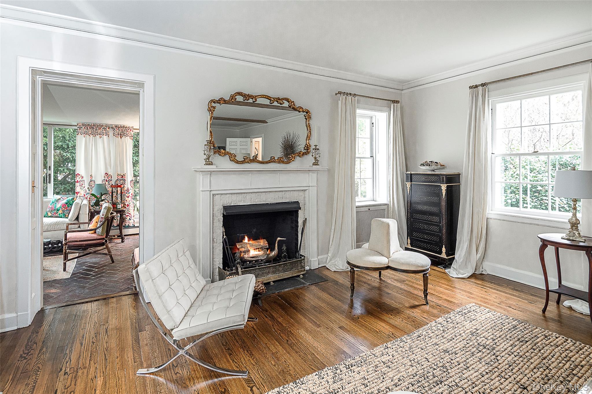 80 Hereford Road Bronxville, NY 10708 - Photo 9 of 36 Living room fireplace- one of 4 in the house!