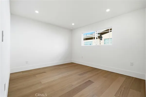 an empty room with a workbench