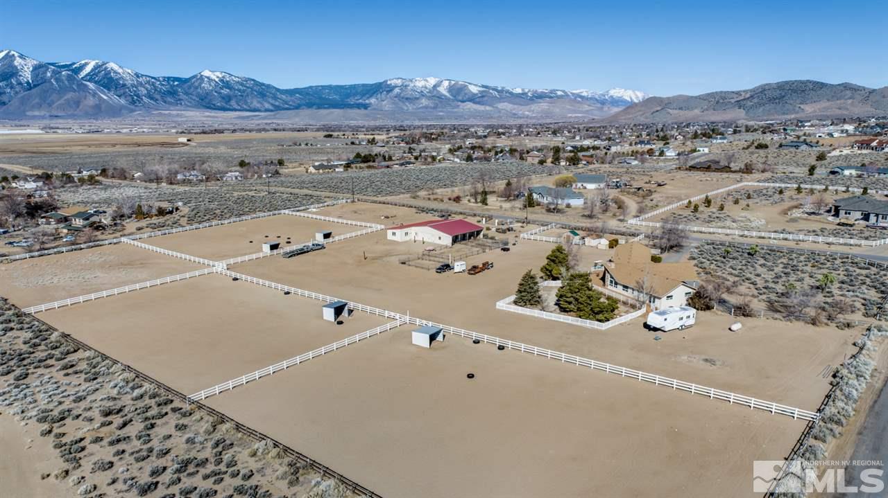 1719 Sunrise Pass Road Minden, NV 89423 - Photo 36 of 39 an aerial view of a house and a mountain view