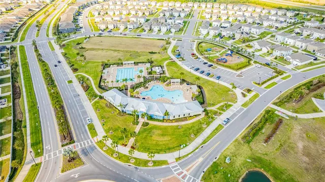 green view of a swimming pool