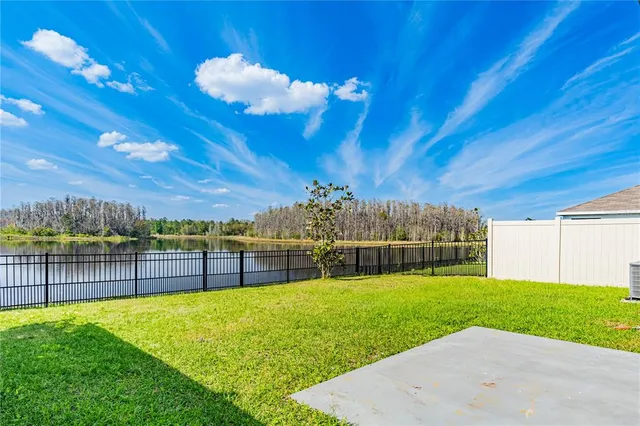 a view of a backyard with a garden