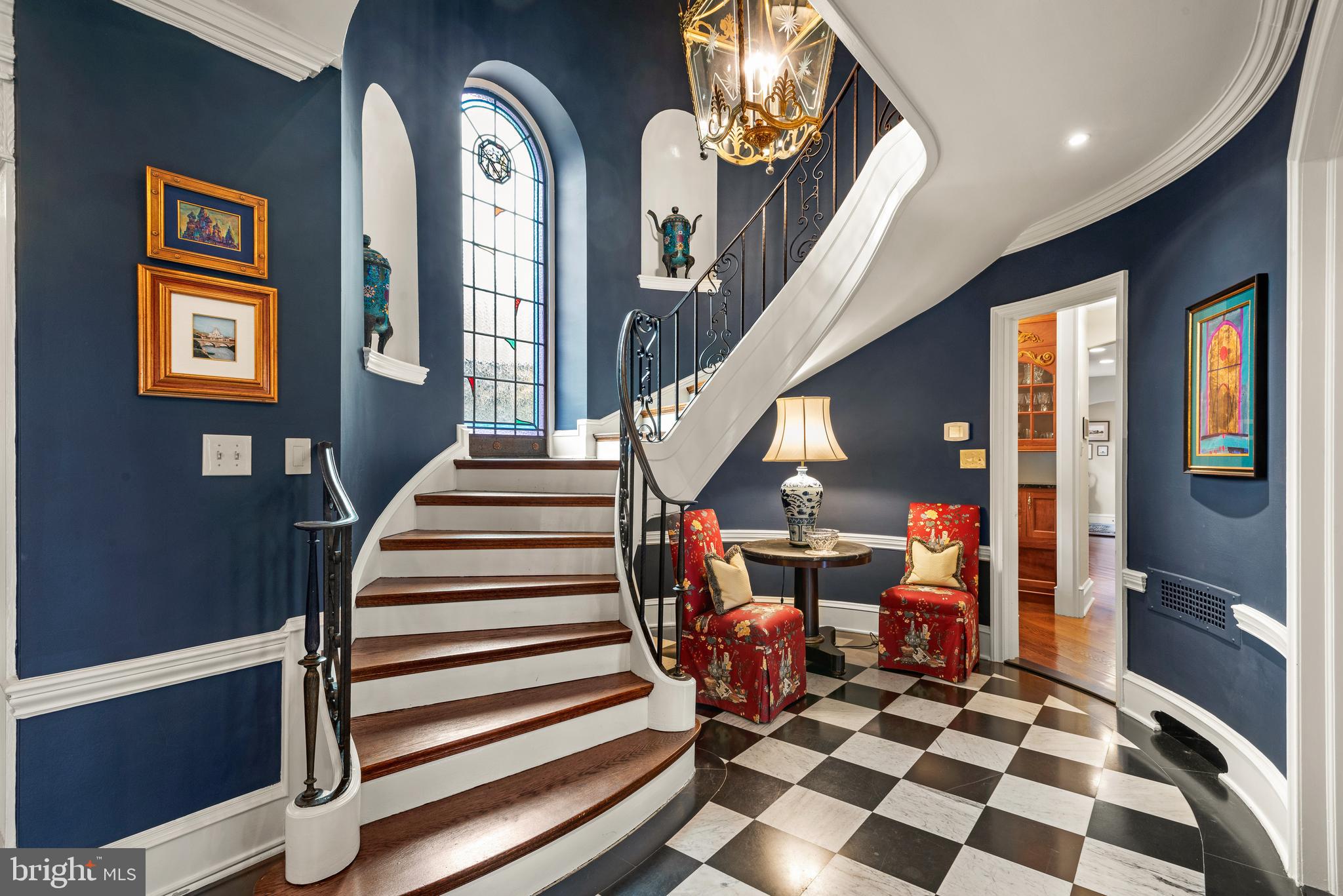 620 North Spring Mill Road Villanova, PA 19085 - Photo 14 of 118 a view of entryway and hall with wooden floor
