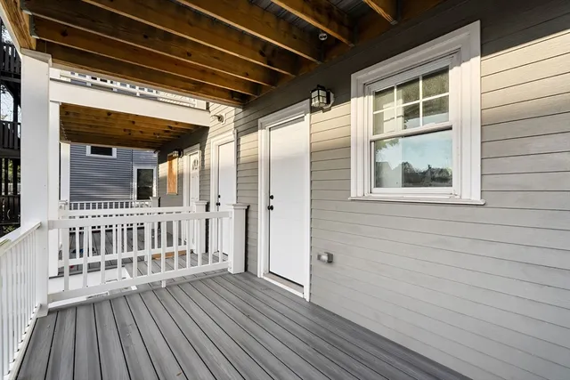 a view of a house with wooden floor