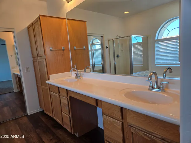 a view of a room with rack on the wall